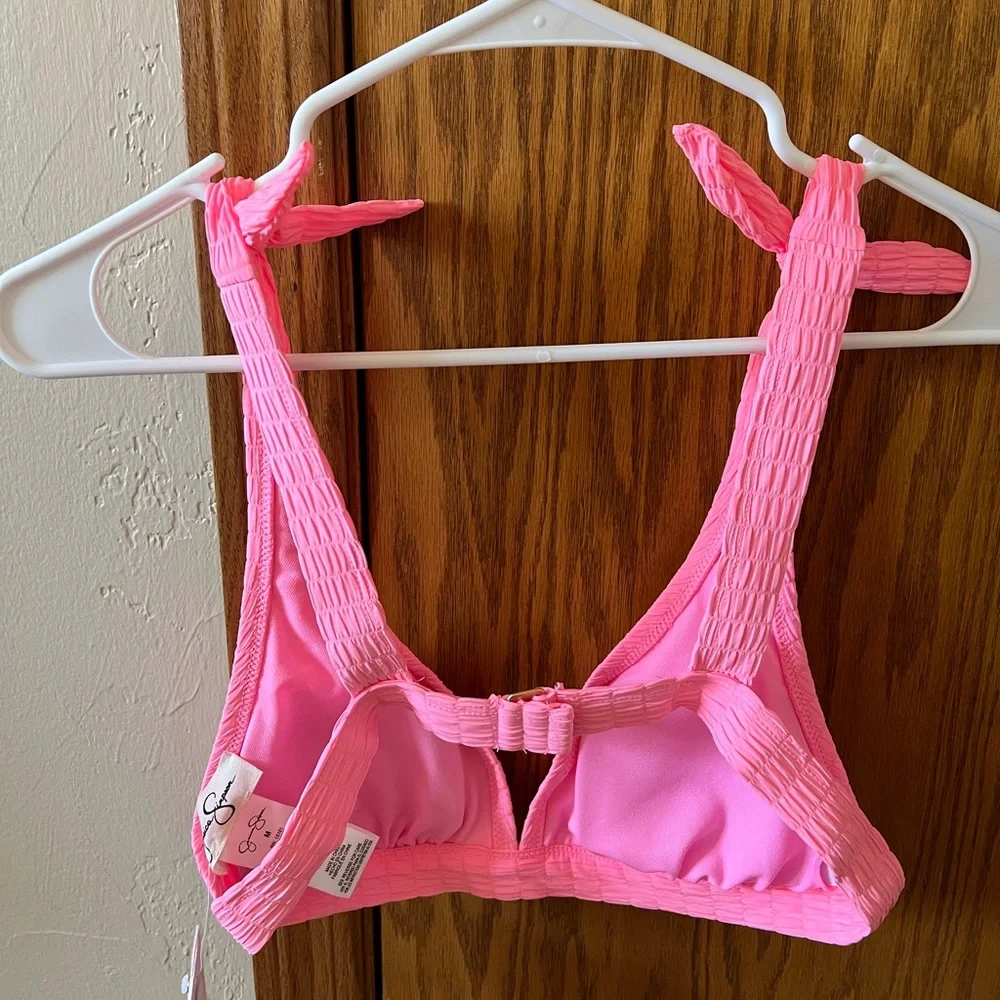 Jessica Simpson Pink Bikini Top Medium New - Picture 3 of 4